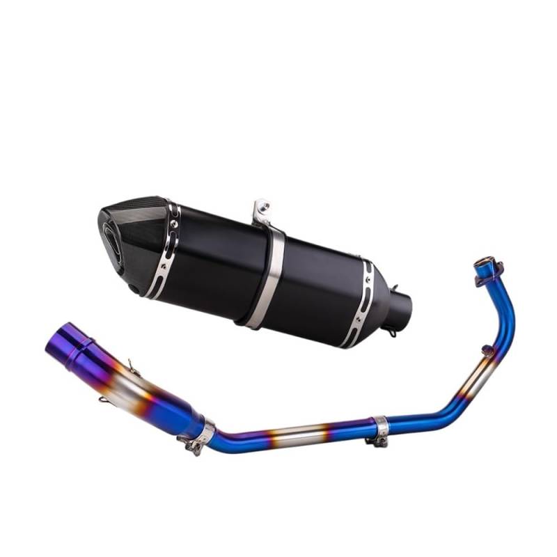 Niyade Motorrad Auspuffrohr Für Cbr150r Für CB150R 2017-2021 Motorrad Volle Auspuff Ändern Front Link Rohr Linie Moto Schalldämpfer(Color B) von Niyade