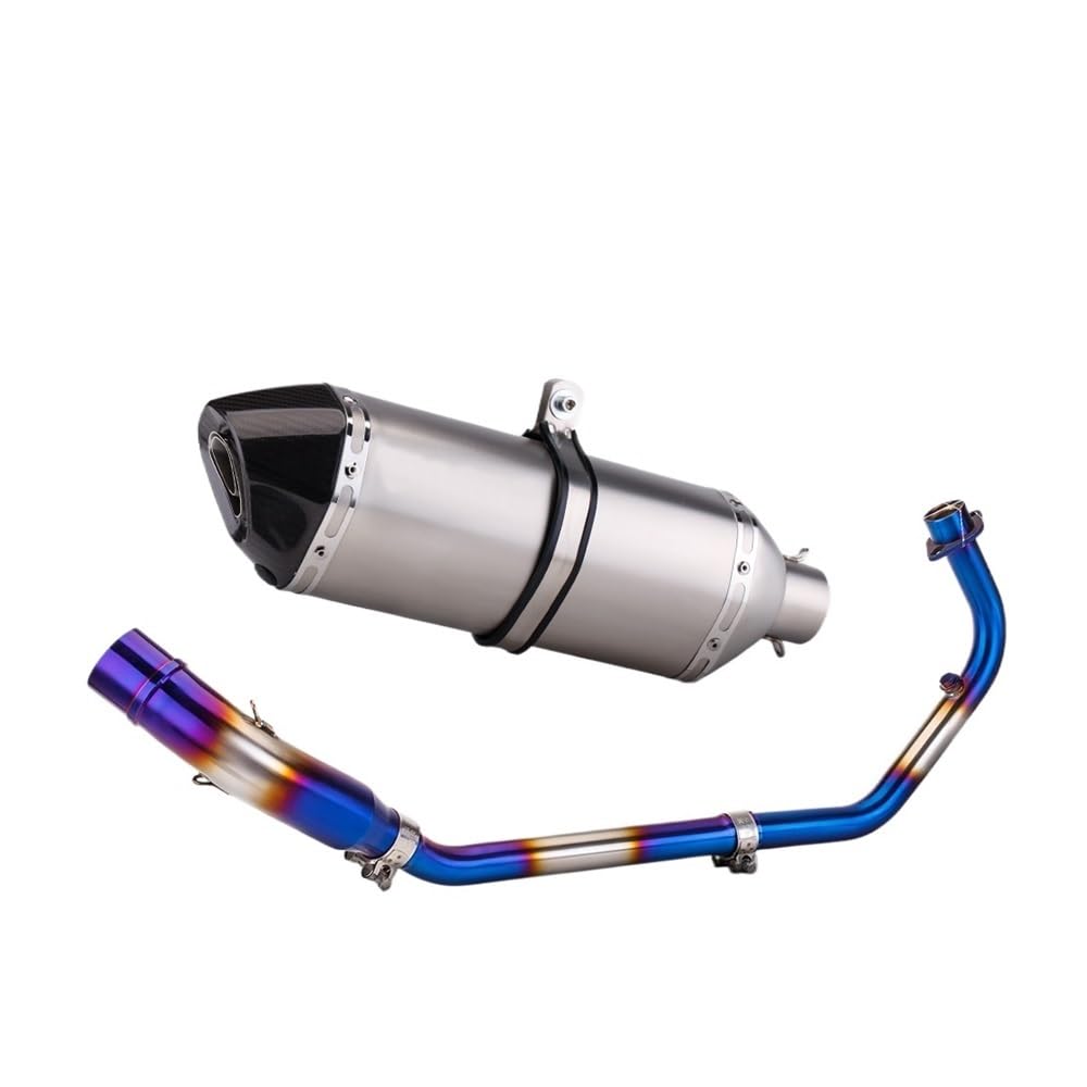 Niyade Motorrad Auspuffrohr Für Cbr150r Für CB150R 2017-2021 Motorrad Volle Auspuff Ändern Front Link Rohr Linie Moto Schalldämpfer(Color C) von Niyade
