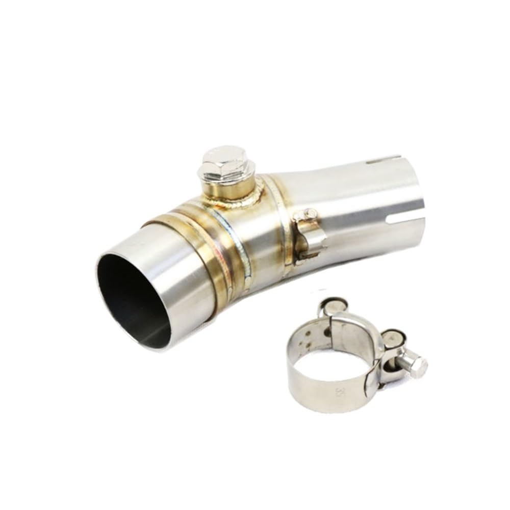 Niyade Motorrad Auspuffrohr Für ER6N 2012-2016 51mm Motorrad Auspuffrohr Schalldämpfer Anschluss Mittleren Link Rohr(Color A) von Niyade