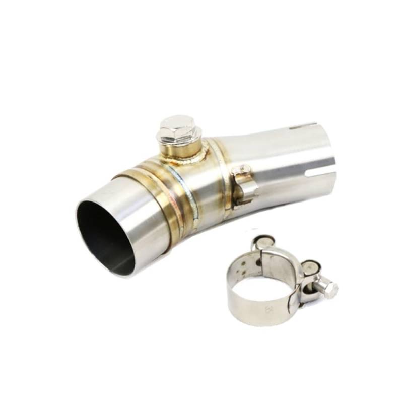 Niyade Motorrad Auspuffrohr Für ER6N 2012-2016 51mm Motorrad Auspuffrohr Schalldämpfer Anschluss Mittleren Link Rohr(Color A) von Niyade