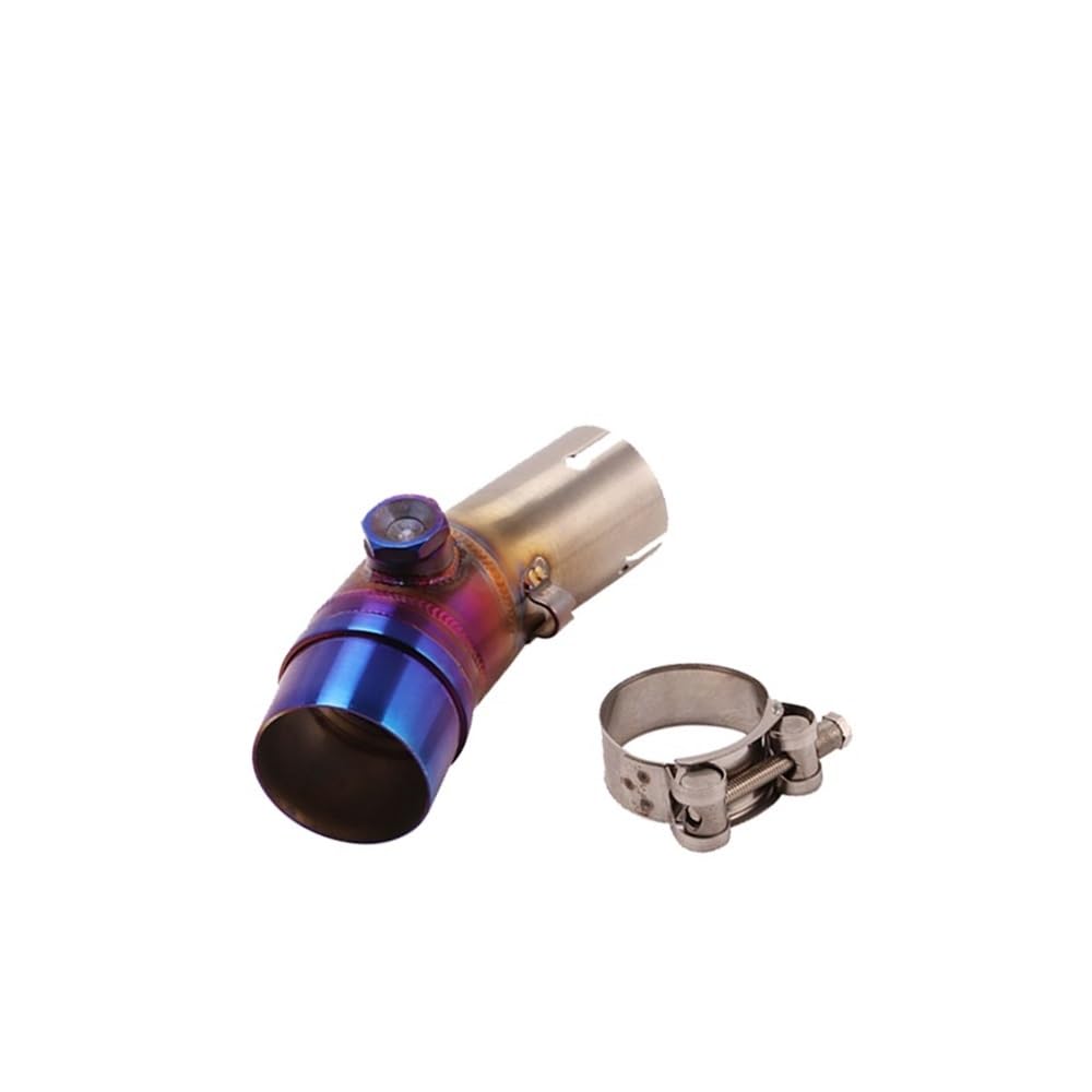 Niyade Motorrad Auspuffrohr Für ER6N 2012-2016 51mm Motorrad Auspuffrohr Schalldämpfer Anschluss Mittleren Link Rohr(Color B) von Niyade