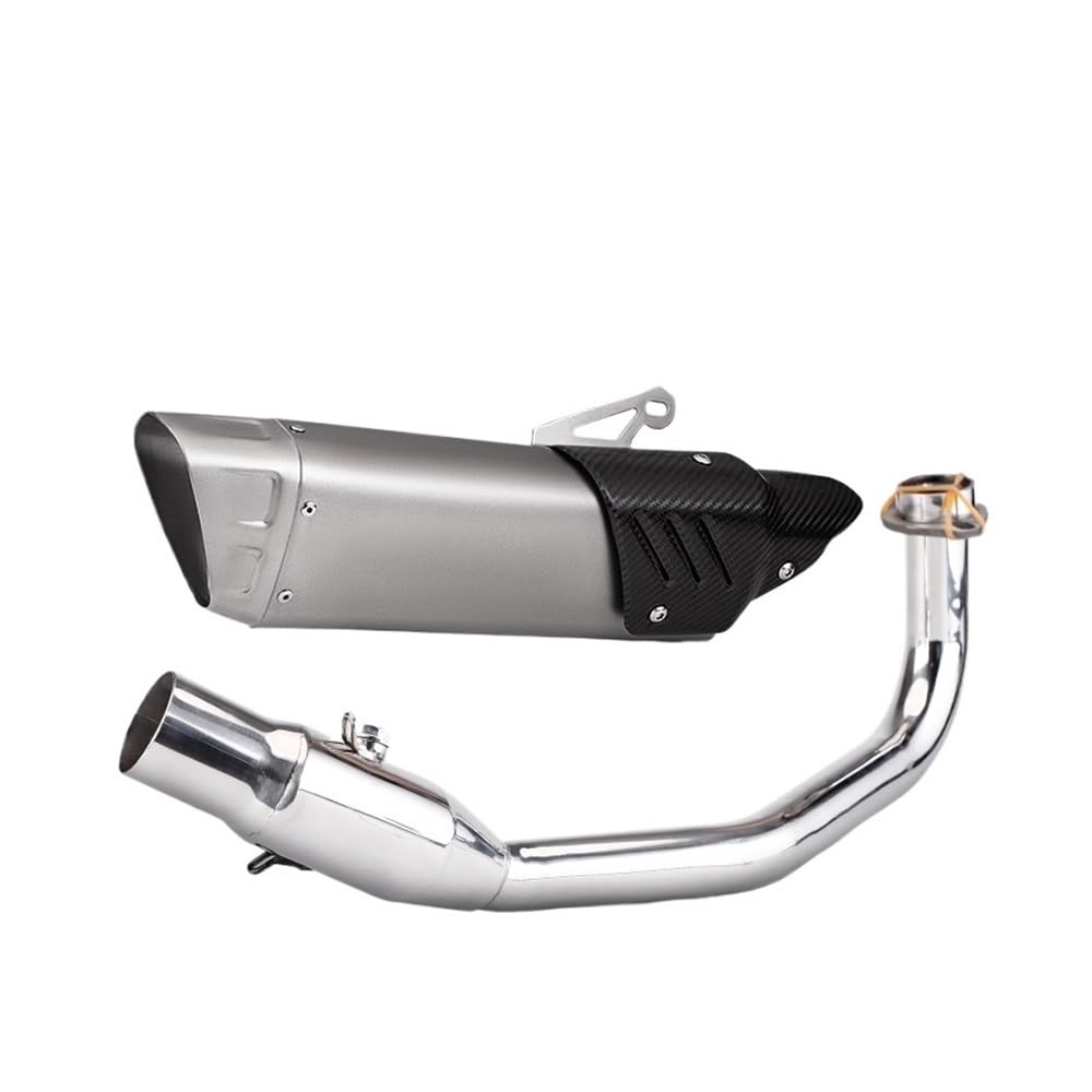 Niyade Motorrad Auspuffrohr Für FORZA300 Für Forza350 Für Forza 300 350 Vollen Satz Motorrad Auspuff Ändern Abdeckung Schalldämpfer Vorne Link Rohr Moto(Color A) von Niyade