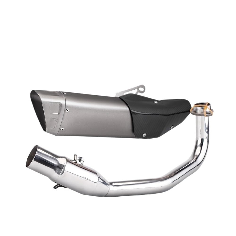Niyade Motorrad Auspuffrohr Für FORZA300 Für Forza350 Für Forza 300 350 Vollen Satz Motorrad Auspuff Ändern Abdeckung Schalldämpfer Vorne Link Rohr Moto(Color B) von Niyade
