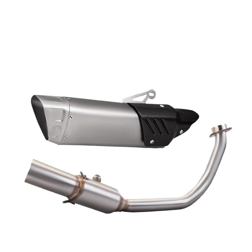 Niyade Motorrad Auspuffrohr Für FORZA300 Für Forza350 Für Forza 300 350 Vollen Satz Motorrad Auspuff Ändern Abdeckung Schalldämpfer Vorne Link Rohr Moto(Color C) von Niyade