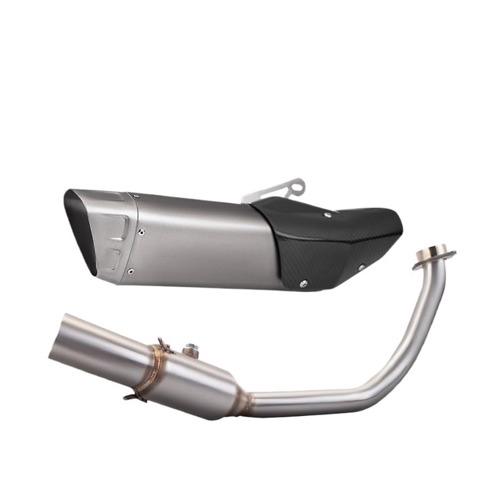 Niyade Motorrad Auspuffrohr Für FORZA300 Für Forza350 Für Forza 300 350 Vollen Satz Motorrad Auspuff Ändern Abdeckung Schalldämpfer Vorne Link Rohr Moto(Color D) von Niyade
