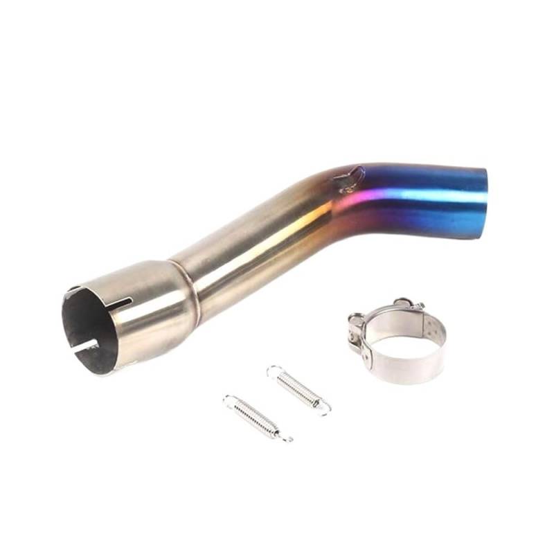 Niyade Motorrad Auspuffrohr Für FZ1 Für FZ1N Für FZ1000 2006-2015 Motorradauspuff Escape Moto Schalldämpfer Mittelverbindungsrohr Slip On Mittelverbindungsrohr(Color B) von Niyade