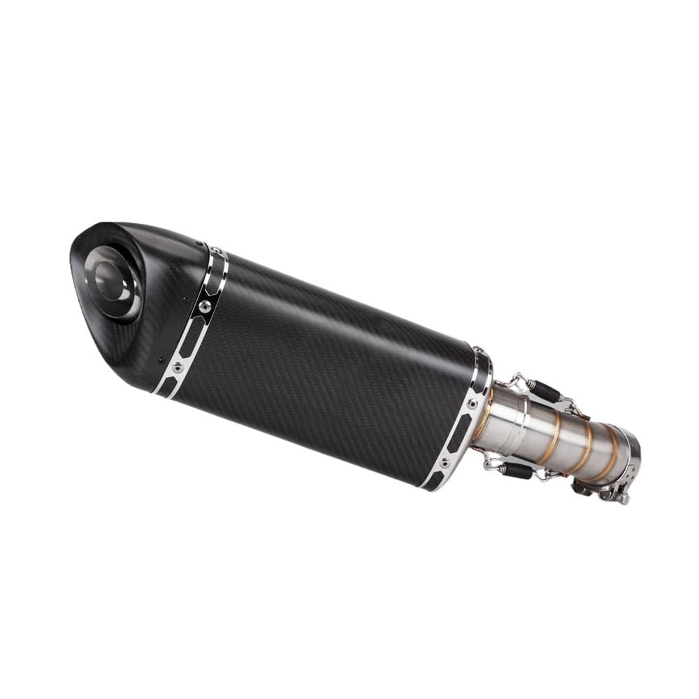 Niyade Motorrad Auspuffrohr Für Zx25r Für ZX25RR Motorrad Auspuff Ändern Mittleren Schwanz Link Rohr Moto Slip Auf Dreieck Schalldämpfer(Color A) von Niyade