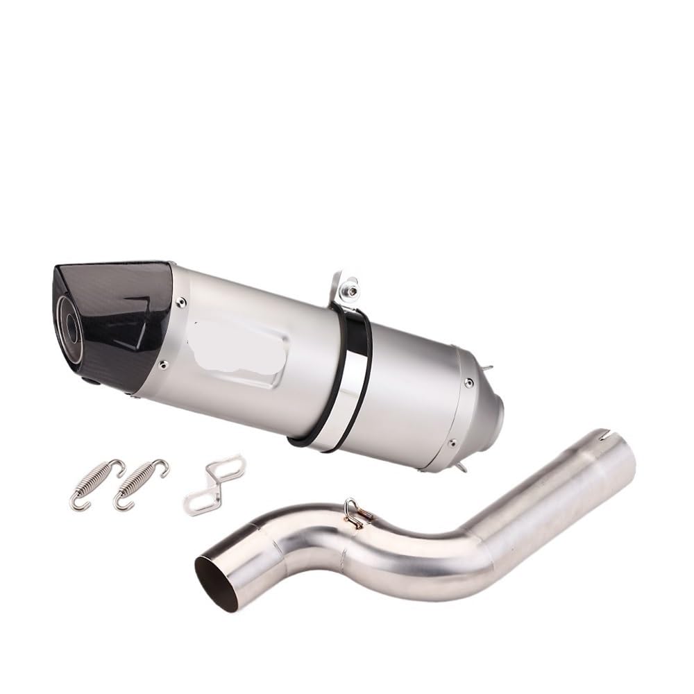 Niyade Motorrad Auspuffrohr Motorradauspuff Modifizierter Mittlerer Link-Rohrschalldämpfer Slip On Für F900 Für F900XR Für F900R 2020 2021(Color D) von Niyade