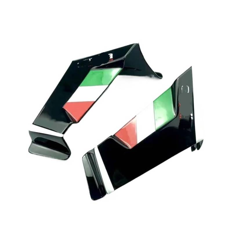 Niyade Motorrad Frontspoiler Winglet Aerodynamische Flügel Kit Spoiler Für Für RS660 Für RS 660 Für Rs660 Für Rs 660 Verkleidungs Winglets(Black) von Niyade