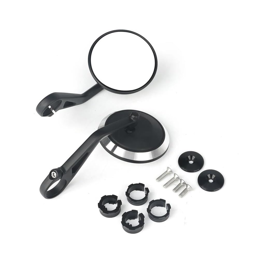 Niyade Motorrad Lenker Rearview Außenspiegel End Spiegel Für Street Für Trident 660 Für Bobber Für T120 Für Daytona 660 675 Rückspiegel(StyleA) von Niyade