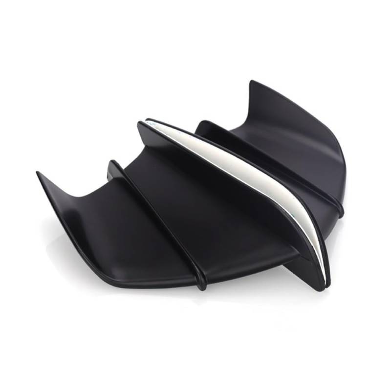 Niyade Motorrad Winglet Aerodynamischer Wing Kit Spoiler Für GSXR 600 750 1000 Für R1 Für R6 Verkleidungs Winglets(Matte Black) von Niyade
