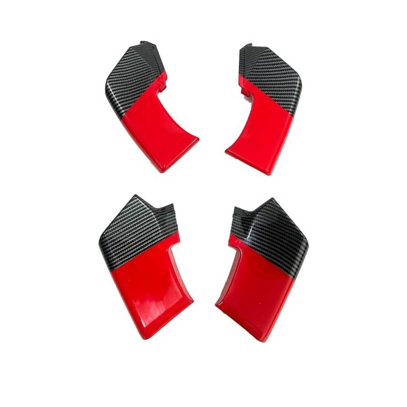 Niyade Motorrad Winglet Flügel Kit Winglets Flügel Spoiler Fxed Für Road Für Fighter Für V4 Für V4S Für V4SP Für V2 Verkleidungs Winglets(Carbon Fiber red) von Niyade