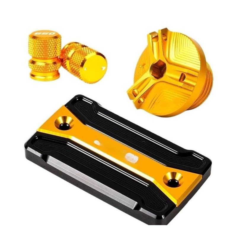 Niyade Motorrad zubehör Für V-Strom 650 Für XT Für DL650 2013-2022 2023 Motorrad Vorren Brems Reservoir Flüssigkeit Abckkappe Motoröl(Color-1) von Niyade