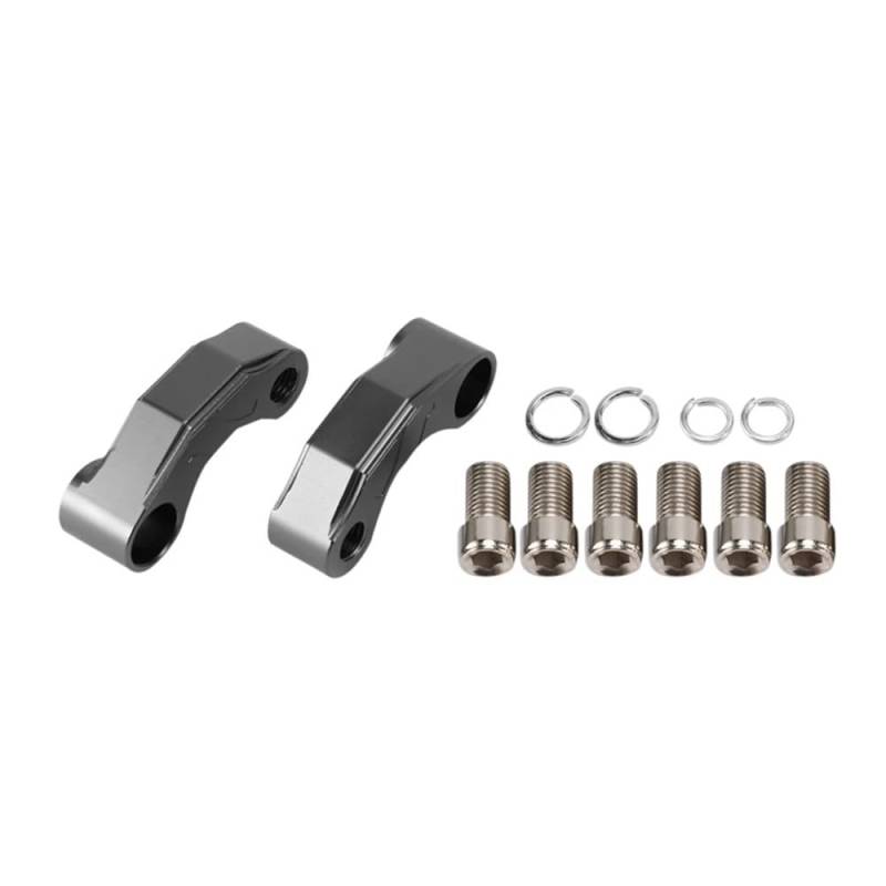 Niyade Paar Motorrad Spiegel Extender Riser Universal Lenker Halterung Rückspiegel Spacer Adapter M10 Extender(Colo3) von Niyade
