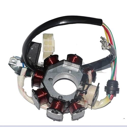 Niyade Stator Zündspule 8-poliger Spulen-Wechselstrom-Zündmagnet-Stator für CG125-8 für 150 cc für 250 cc Motocross von Niyade
