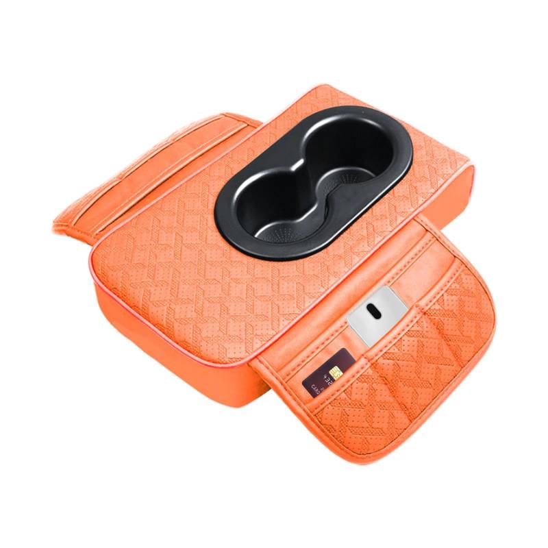 Armlehnenbezug für Auto Armlehne Aufbewahrungsbox Leder Konsole Abdeckung mit Getränkehalter Auto Armlehne Auto Armlehne Box Allgemeiner Getränkehalter für Auto 3 x 20 x 6,5 cm für Auto Auto RV von Nkmujil