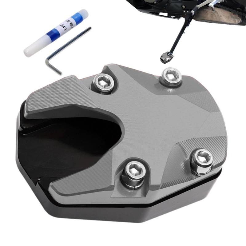 Motorrad Motorrad Fuß Seitenständer Anti Sinking Plate Support Zubehör Motorrad Fußplatte Stützplatte für Motorrad von Nkmujil