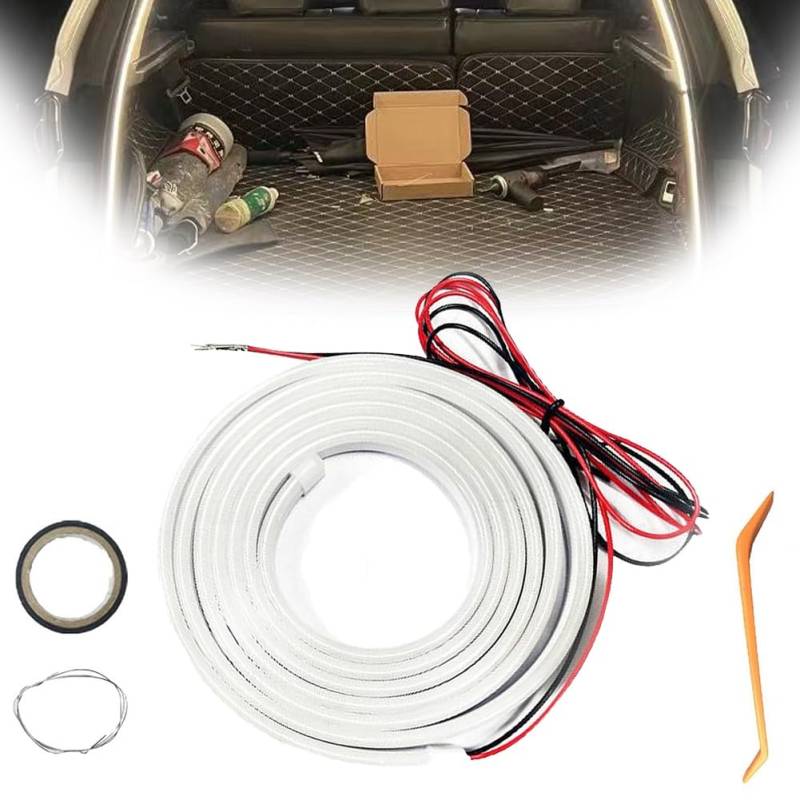 Dynamic Flowing Car Trunk Light Strip,Automatischer Sensor Tail Box Light Strip,Auto-Kofferraum Lichtstreifen,Dynamisch Fließender Auto-Kofferraum-Lichtstreifen,4m LED-Lichtstreifen Für LKW(Red) von Nnbysj