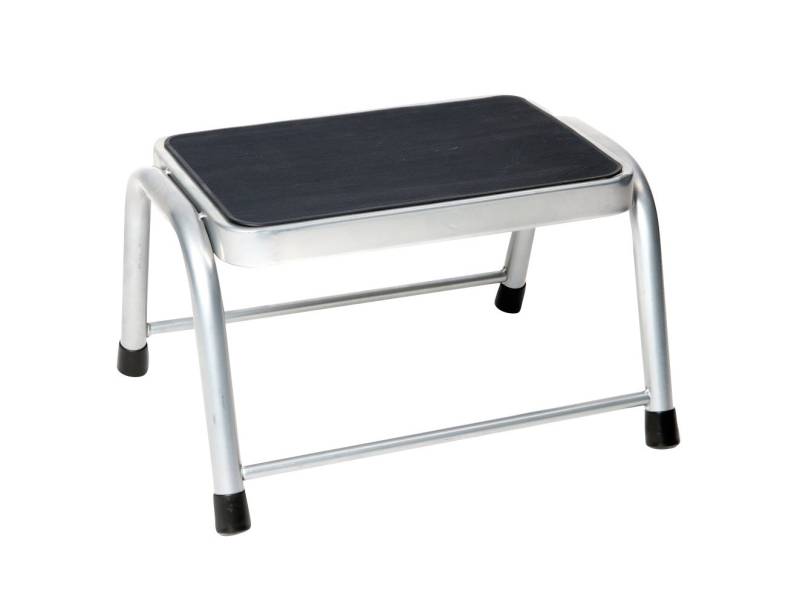 No Label Campingmöbel Tritthocker 1 Stufe, abgerundet, grau - grau von No Label
