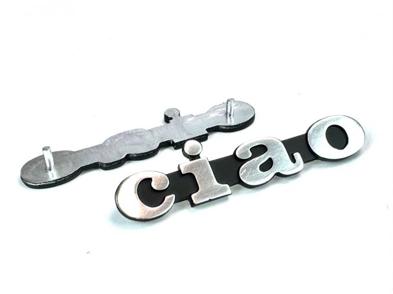 Piaggio Vespa Ciao Emblem / Schild 2 Befestigungspunkte Seitenverkleidung von No-Name