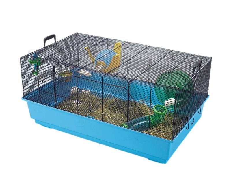 Nobby 20526 Mickey 2 XL Hamsterheim 80 x 50 x 38 cm (8mm Gitter), blau von Nobby