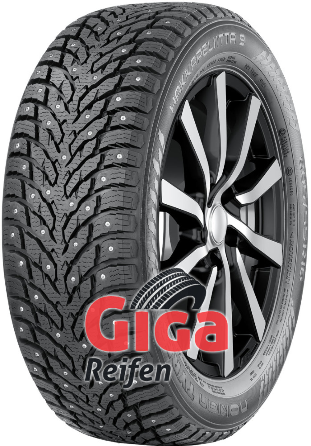 Nokian Hakkapeliitta 9 ( 195/55 R16 87T, bespiked ) von Nokian