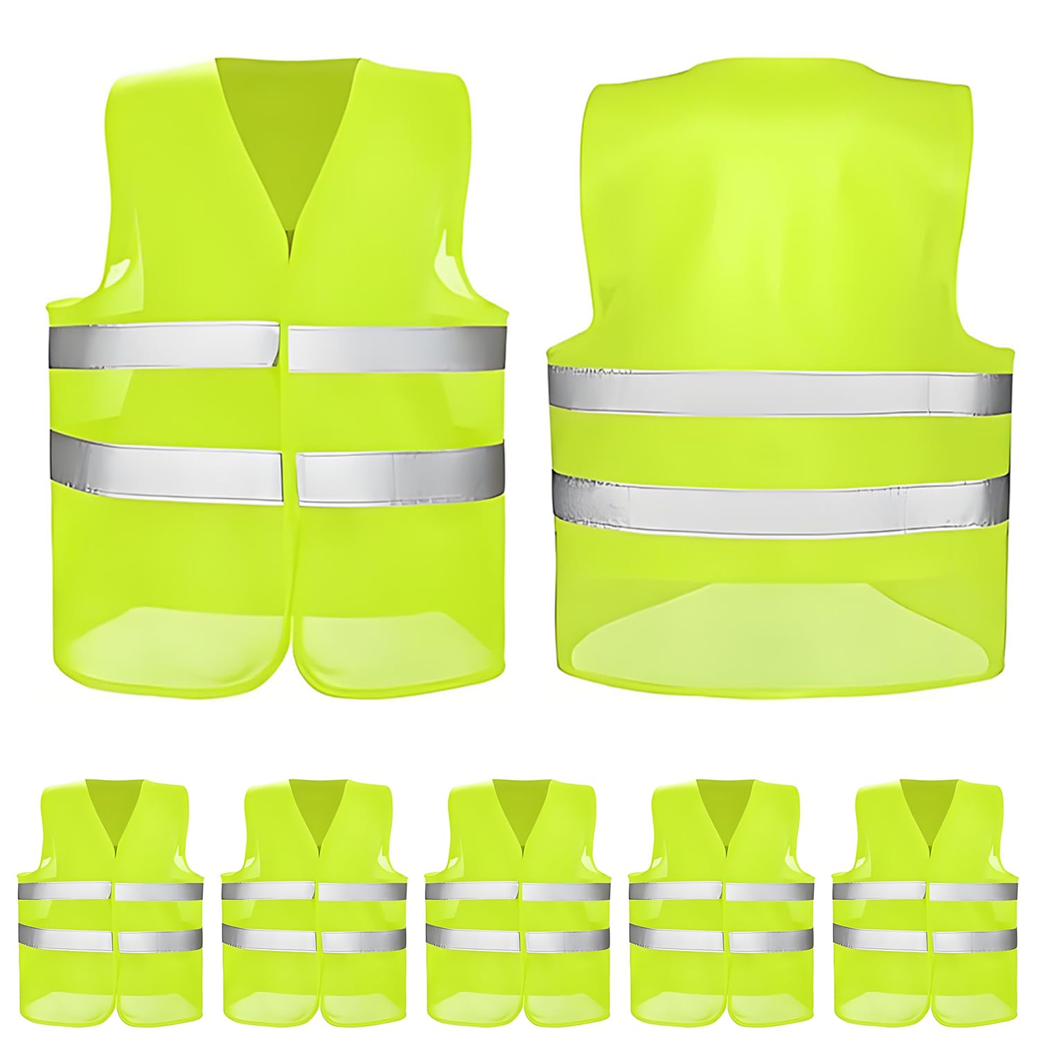 5 x Stück Warnwesten Auto, Gelb Warnweste, 2025 gemäß ISO20471, KFZ Sicherheitsweste, Erwachsene Warnschutzweste, EU Norm, high Visibility Vest, Sicherheits Set, Autozubehör 5 x Stück Warnwesten Auto, Gelb Warnweste, 2025 gemäß ISO20471, KFZ Sicherheitsweste, Erwachsene Warnschutzweste, EU Norm, high Visibility Vest, Sicherheits Set, Autozubehör von Nokwocy