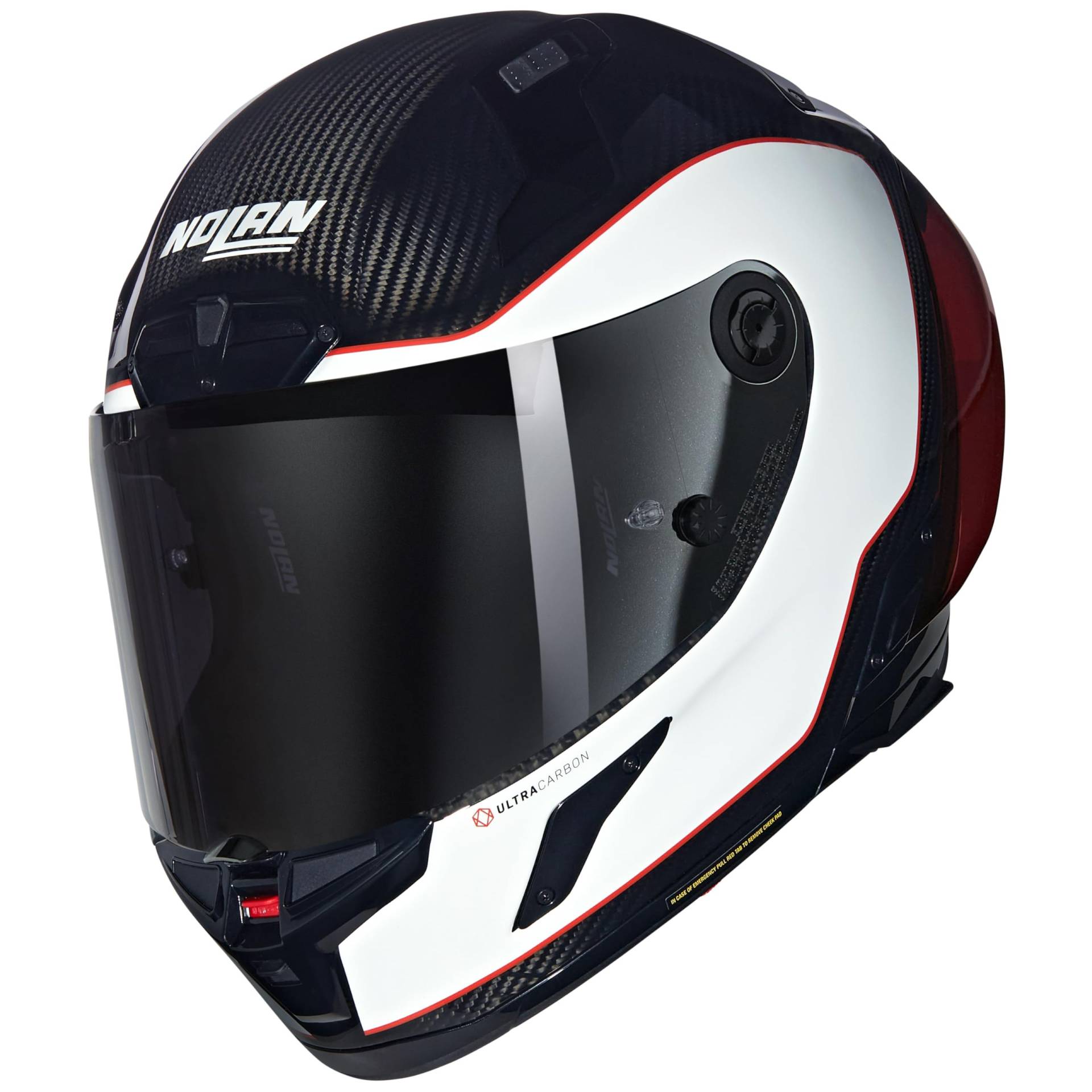 NOLAN HELMET X-804 RS ASSO DI PICCHE 343 M, Carbon/White/Red NOLAN HELMET X-804 RS ASSO DI PICCHE 343 M, Carbon/White/Red von Nolan