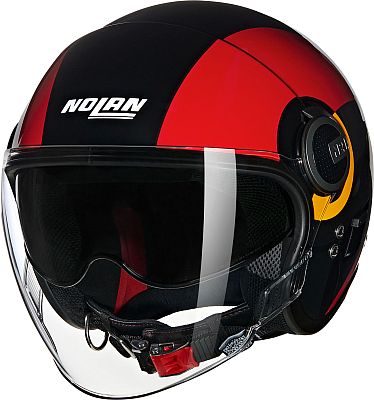 Nolan N21 Visor Bicromo 350, Jethelm - Schwarz/Rot/Orange - S von Nolan