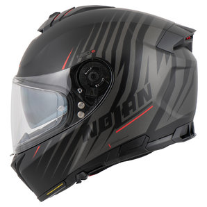 Nolan N80-8 Kosmos n-com Integralhelm Matt Schwarz Grau von Nolan