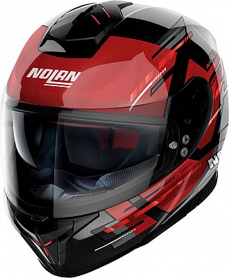 Nolan N80-8 Meteor N-Com, Integralhelm - Schwarz/Dunkelrot - XS von Nolan