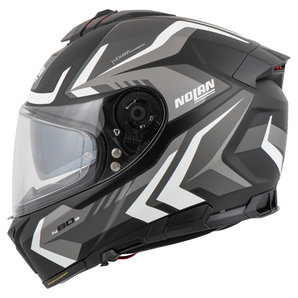 Nolan N80-8 Rumble n-com Integralhelm Matt Schwarz Grau von Nolan