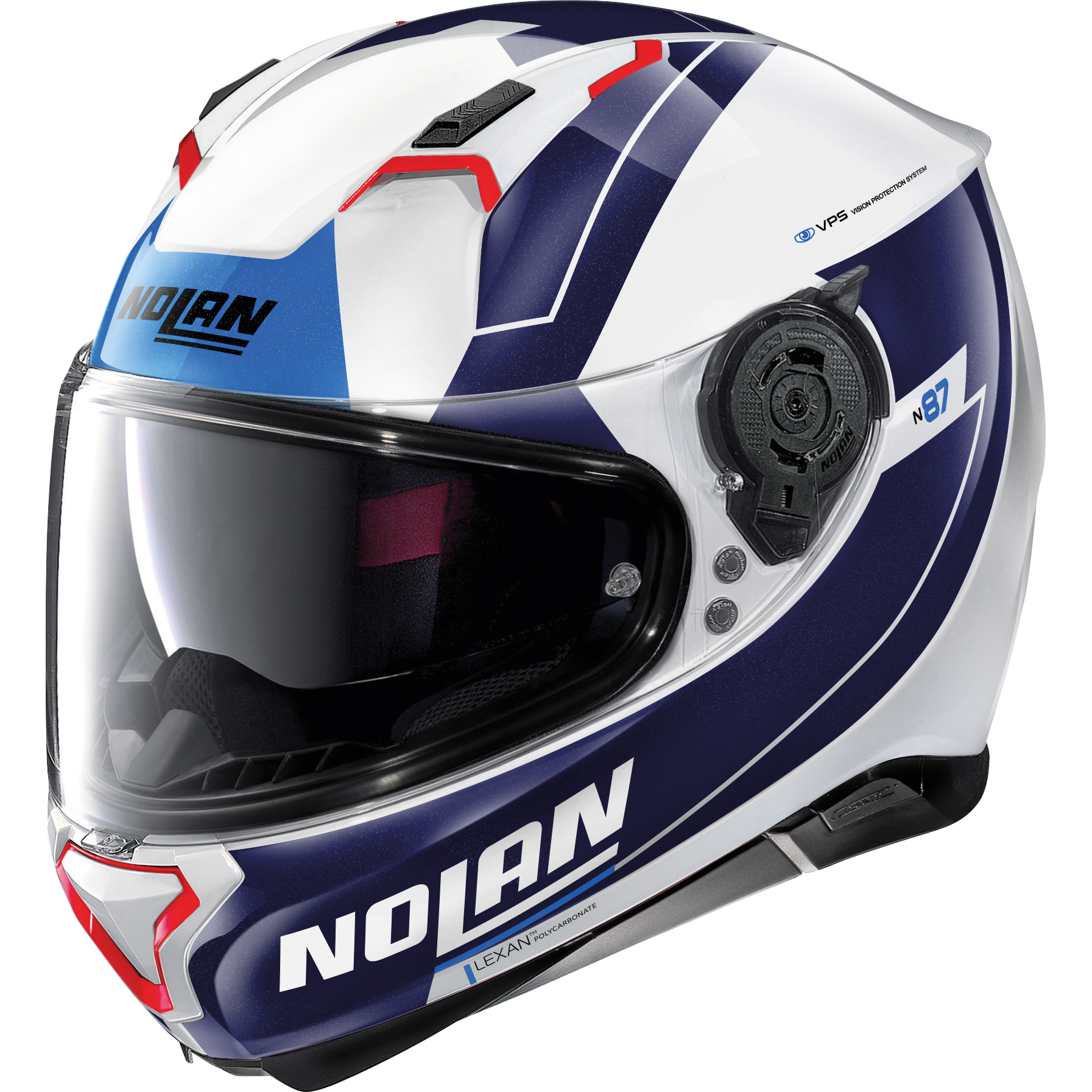 Nolan N87 Skilled n-com White/Blue/Red #99 XS Nolan N87 Skilled n-com White/Blue/Red #99 XS von Nolan