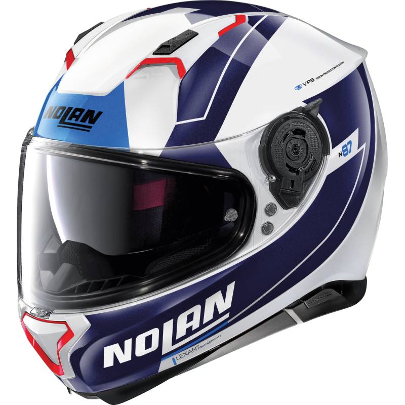 Nolan N87 Skilled n-com White/Blue/Red #99 XS von Nolan