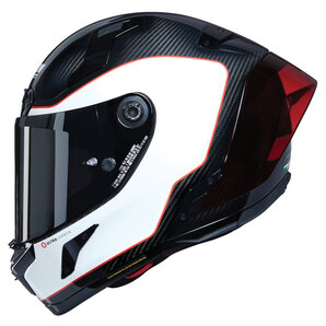 Nolan X-804 RS Asso Di Picche Carbon Integralhelm Weiss Rot von Nolan