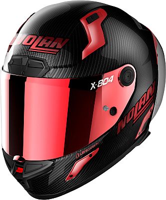 Nolan X-804 RS Ultra Carbon Iridium Edition, Integralhelm - Schwarz/Dunkelgrau Regenbogen-Verspiegelt - M von Nolan