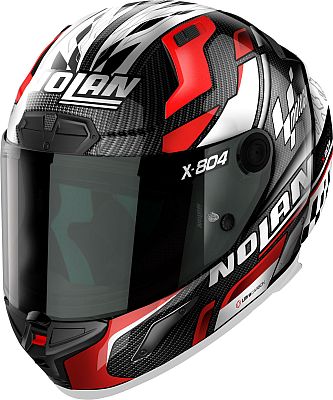 Nolan X-804 RS Ultra Carbon Moto GP, Integralhelm - Schwarz/Grau/Rot - M von Nolan