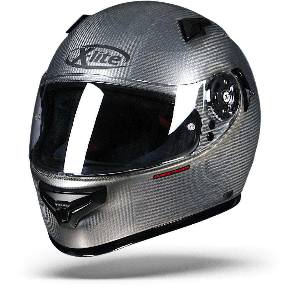 X-lite X-661TT Puro Extreme Titantech Integralhelm Motorrad Verbundfaser n-com - matt Titan Größe S von Nolan