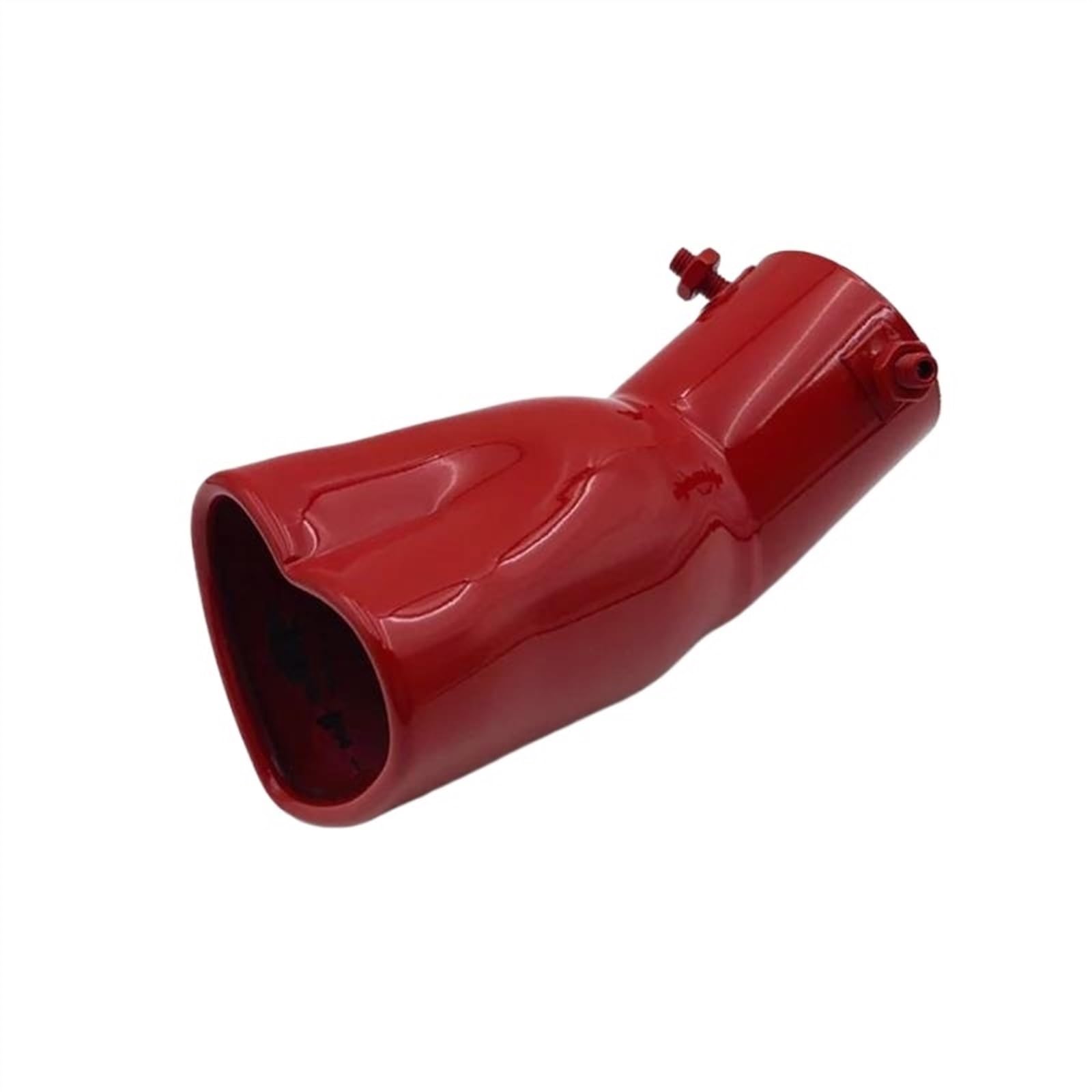 Auto Zubehör Mode Design Herz Form Stil Edelstahl Carbon Faser Auspuff Tipps Schalldämpfer Endrohr Rohr Geändert Exhaust End Pipe (Color : Rot, Größe : Bent) von Nonuiny