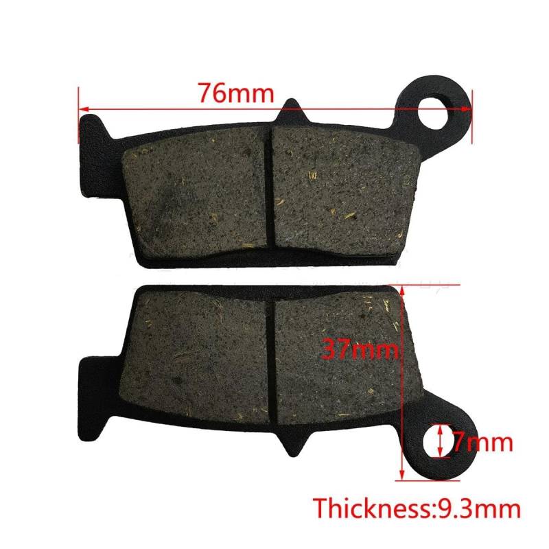 Nonuiny Bremsbeläge Für Kawasaki KX250F 2004–2017 KX450F 2006–2017 KLX450R 2008–2012 KX 250 450 F KLX 450R. Bremsbeläge Motorräder(Rückseite) von Nonuiny