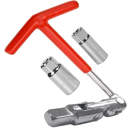 Noosverl Zündkerzenschlüssel Universal 21 mm Zündkerzenschlüssel für Auto und Motorrad Zündkerzen Entferner Werkzeug 16mm/21mm (Schwarz) von Noosverl