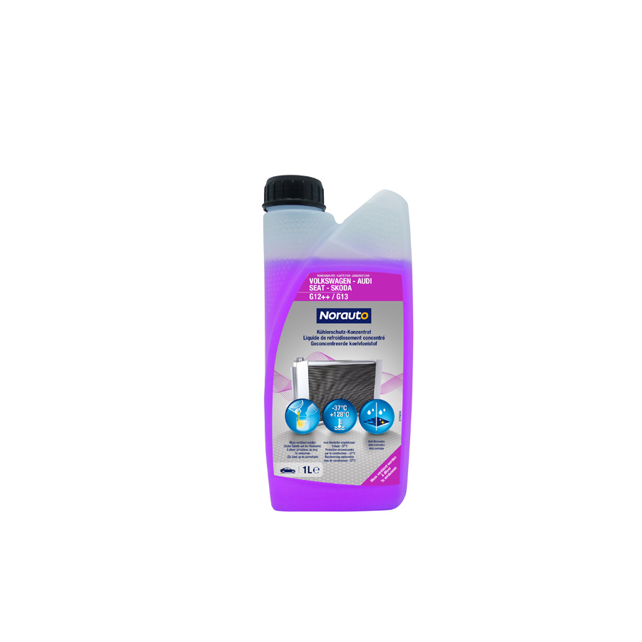 Kühlerfrostschutz-Konzentrat Si-OAT von Norauto, bis -37° C Grad, G12++/G13, 1 l Kühlerfrostschutz-Konzentrat Si-OAT von Norauto, bis -37° C Grad, G12++/G13, 1 l von Norauto