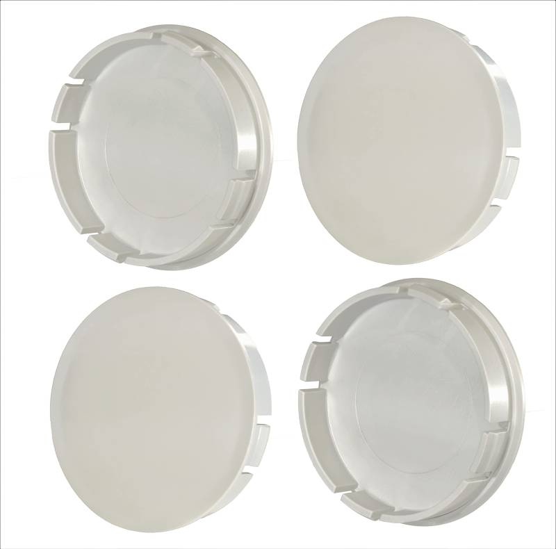Set 4 Stück x 60mm Nabenkappen Radkappen Kappen Felgenkappen (Ohne Abdeckung, 60mm GRAU-Flach) von Nordborn