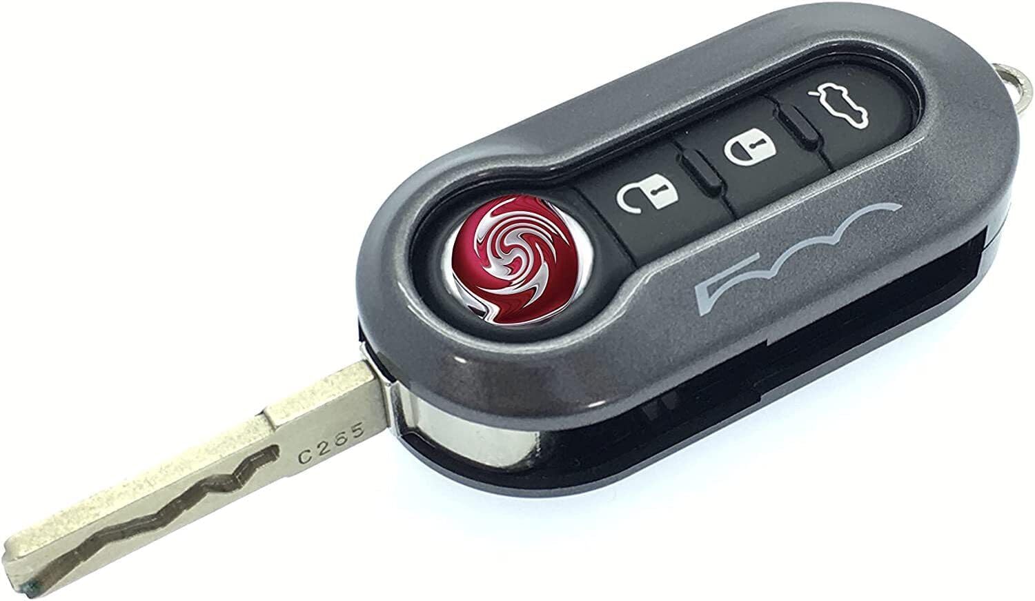 Nordecco Glänzende Schlüsselanhänger-Schutzhülle, kompatibel mit Fiat 500C 500–500L Abarth Grande Punto Brava, Panda, Stilo, Linea (grau) Nordecco Glänzende Schlüsselanhänger-Schutzhülle, kompatibel mit Fiat 500C 500–500L Abarth Grande Punto Brava, Panda, Stilo, Linea (grau) von Nordecco