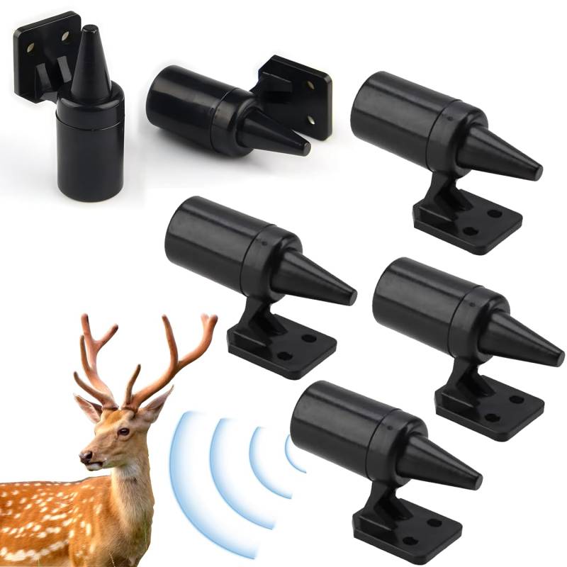 Norhogo 6-Pack Anti-Wild-Ultraschallpfeife, Anti-Wild-Pfeife für das Auto, Hirschpfeifen Warnung, Anti-Wild-Ultraschallpfeife Ultra Son, Ultraschall-Warnung für Wildtiere von Norhogo