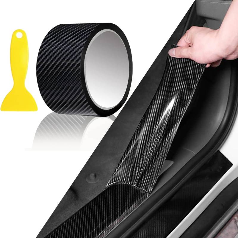Norhogo Universalfolie für Autotüren, 5 cm x 5 m, Selbstklebend Schutzfolie Lackschutzfolie Auto passend für die meisten Autos, SUVs, Zubehör für den Außenbereich des Autos schwarz von Norhogo