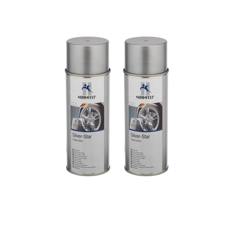 Normfest Felgensilber Silver-Star Felgenlack Spraydose Silber 2X 400ml von Normfest