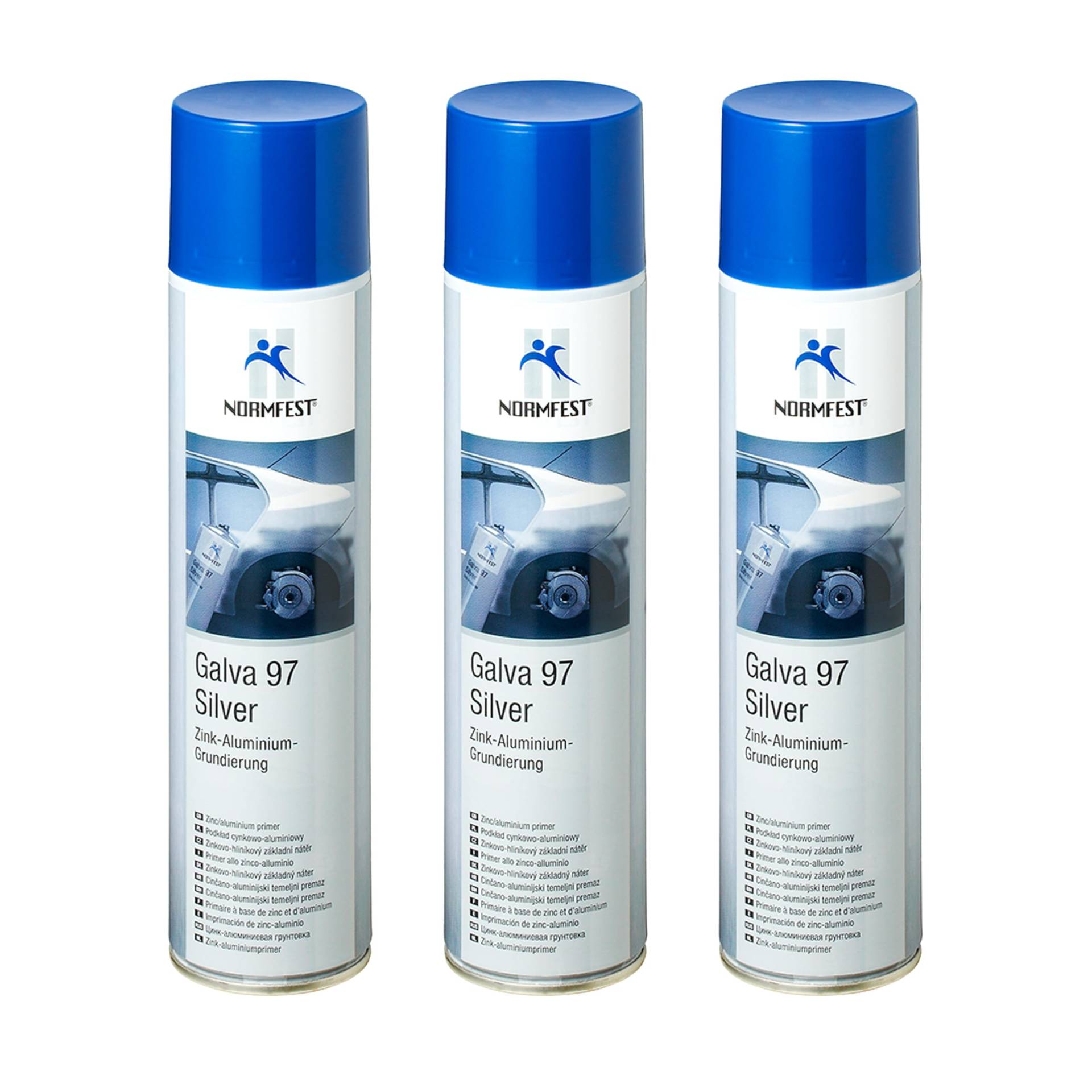 Normfest Galva 97 Zink-Aluminium Grundierung hitzefest schweißbar 3x 400ml Normfest Galva 97 Zink-Aluminium Grundierung hitzefest schweißbar 3x 400ml von Normfest