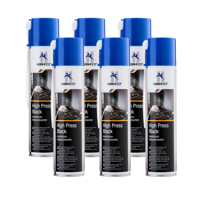 Normfest High-Press Black Hochdruck-Haftschmierfett schwarz 6x 400ml von Normfest