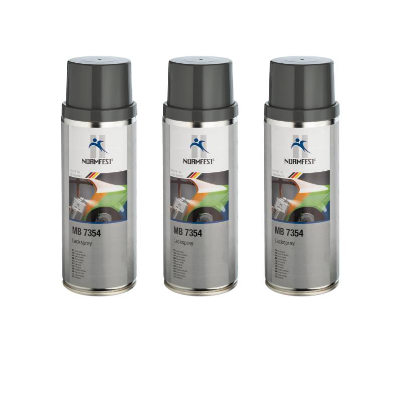 Normfest Lackspray MB 7354 argentitgrau seidenglatt 3x 400 ml von Normfest